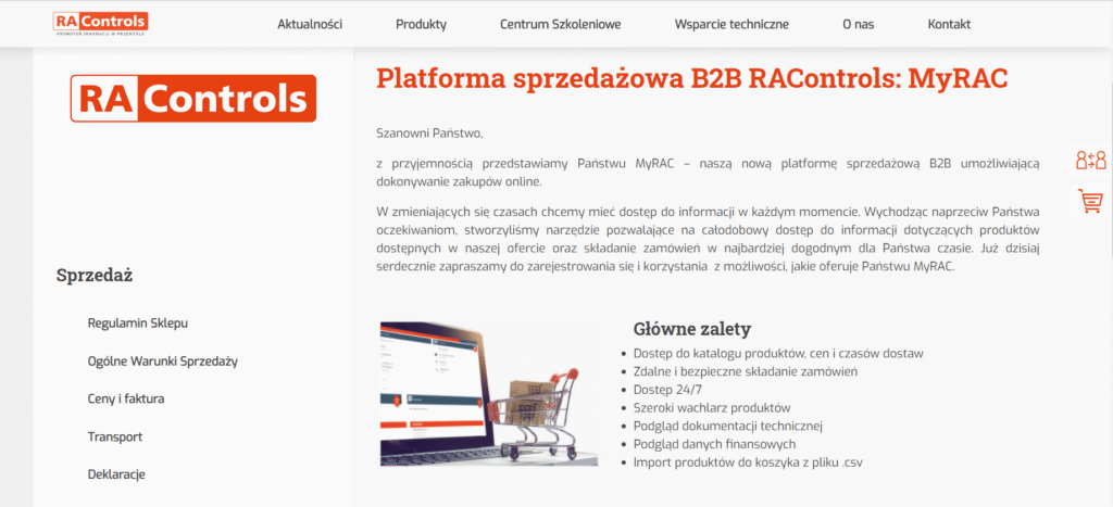 Platforma B2B - AltB2B - platforma sprzedażowa myRAC