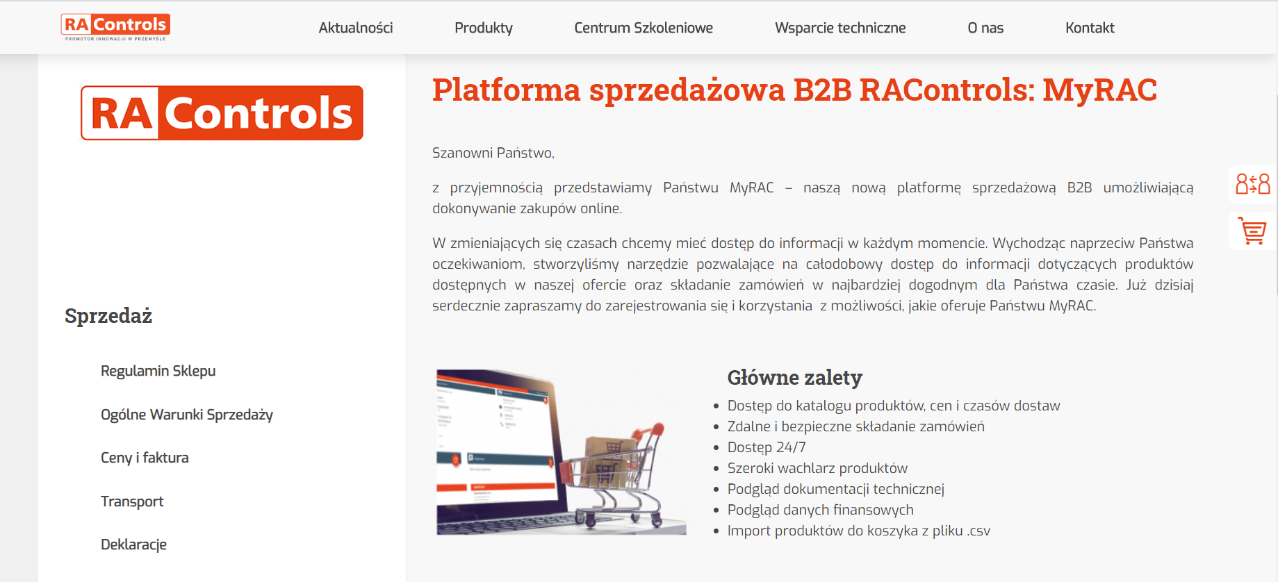 Platforma B2B - AltB2B - platforma sprzedażowa myRAC